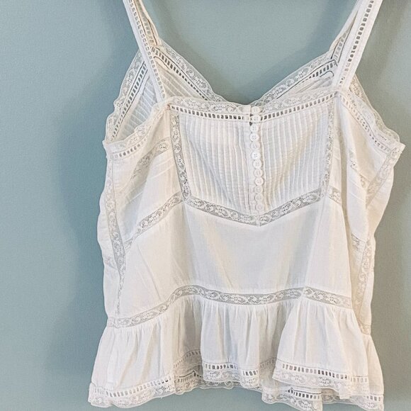 Zadig & Voltaire Camil Camisole, White lace summer blouse, Size Medium - Picture 2 of 9